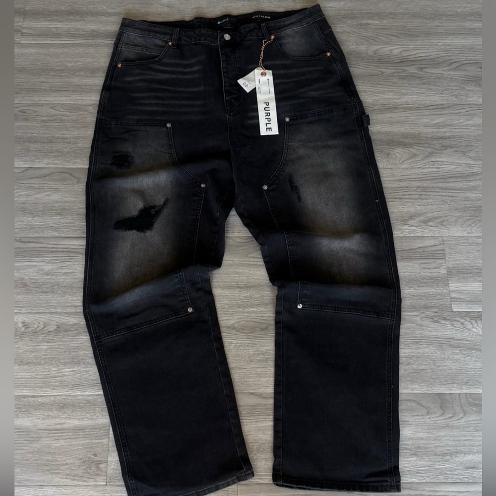 Men's Purple Black Jeans
